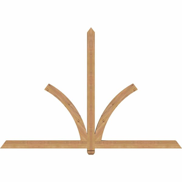 Ekena Millwork Redmond Smooth Timber Gable Bracket, Western Red Cedar, 84"W x 56"H x 3 1/2"D x 3 1/2"F, 16/12 Pitch GBW084X56X0404RED00SWR - main